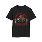 Isaiah 40:31 Floral Bible Verse T-Shirt — "Strength Comes From Him" Christian Tee