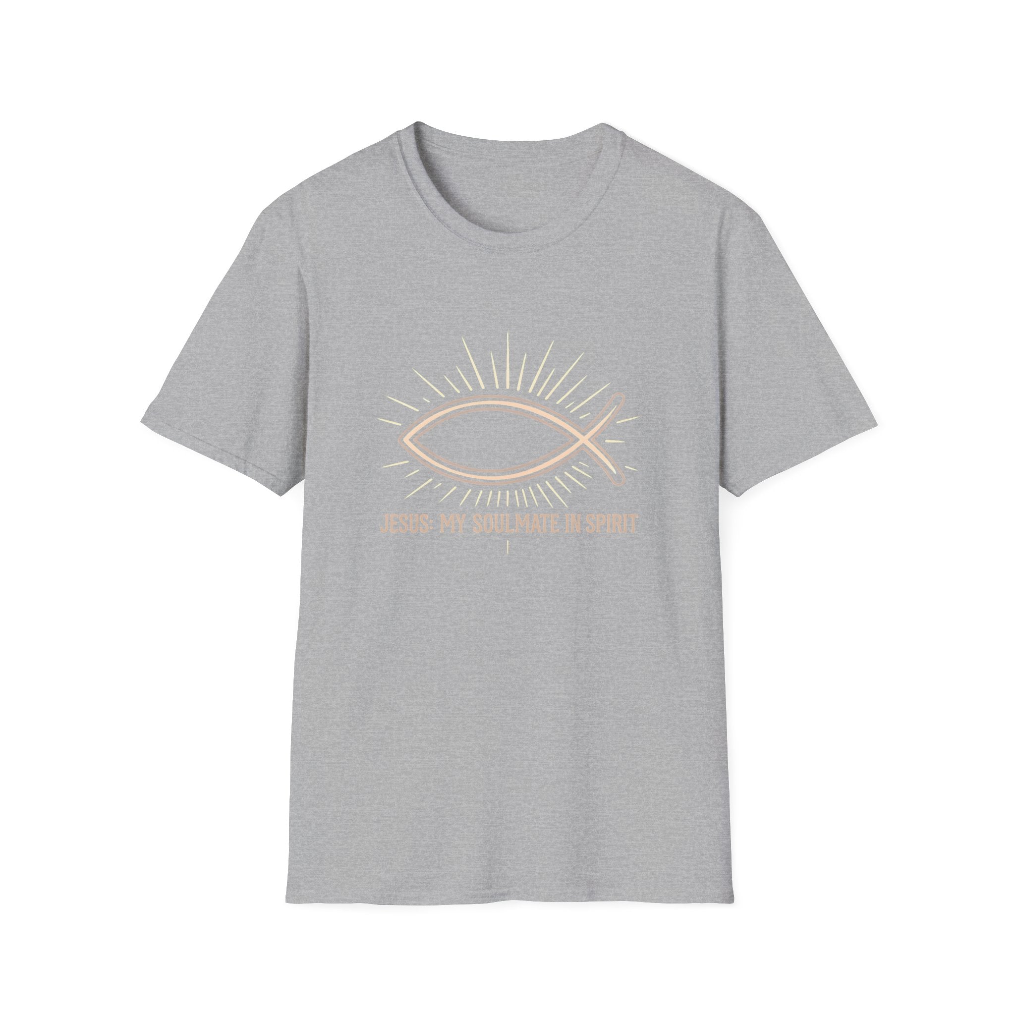 Christian Fish T-Shirt — "Jesus My Soulmate in Spirit" Faith Tee