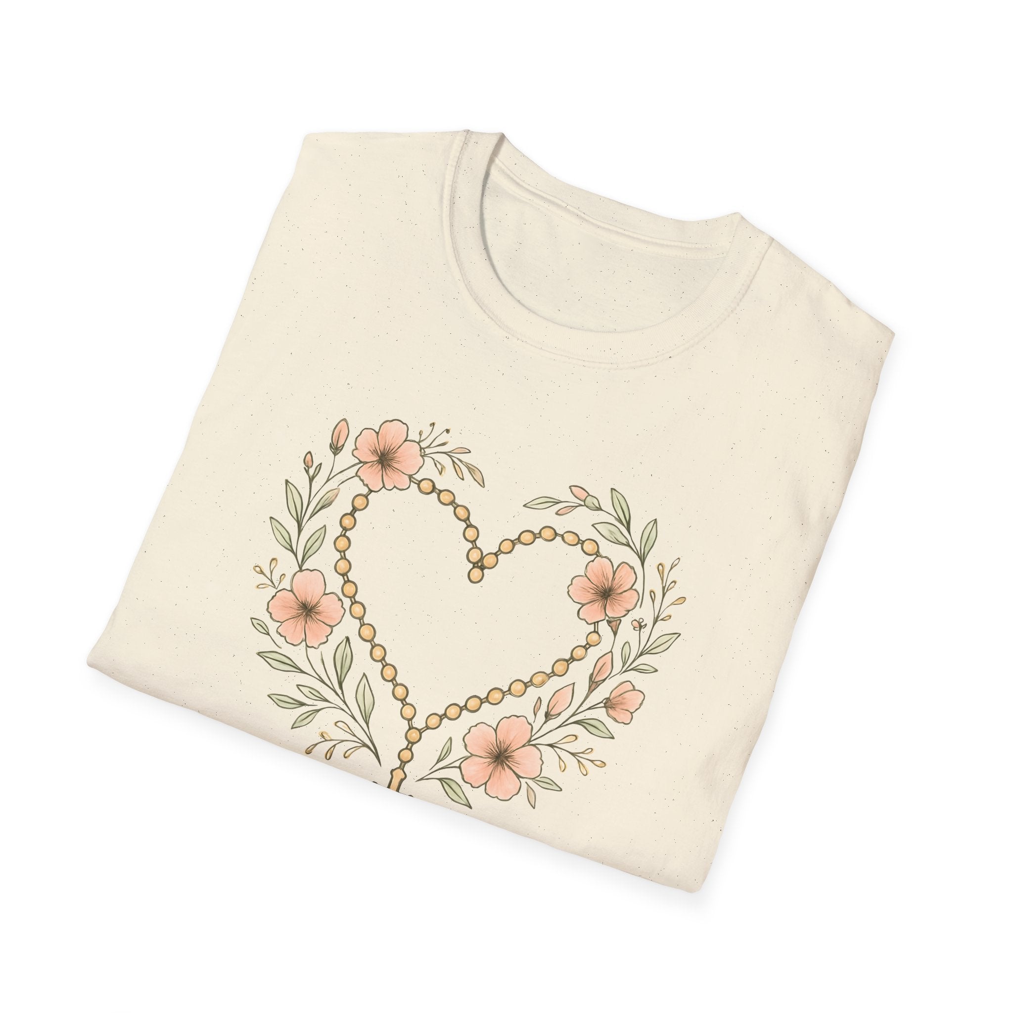 Floral Heart Rosary T-Shirt