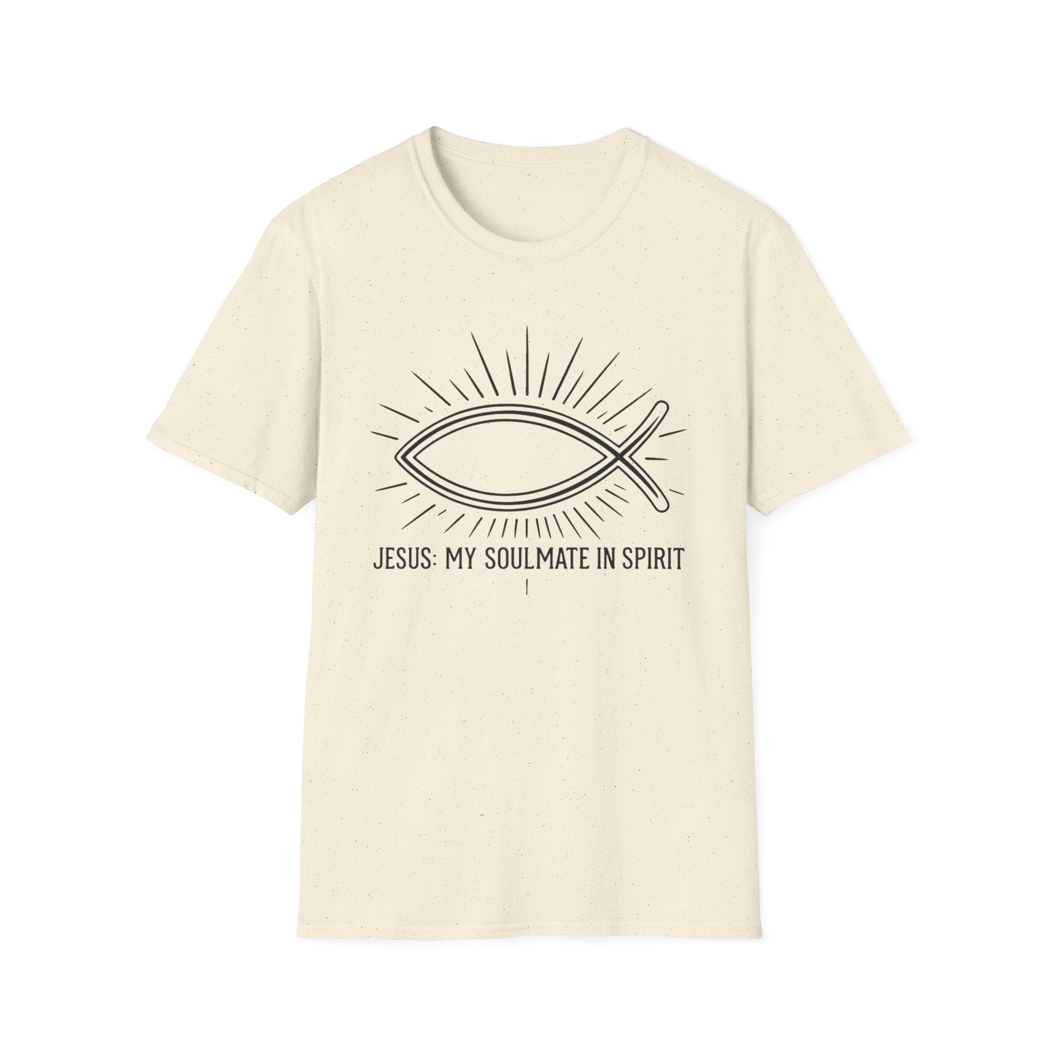 Christian Fish T-Shirt — "Jesus My Soulmate in Spirit" Faith Tee