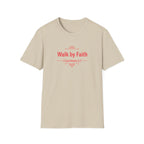 Walk by Faith T-Shirt — 2 Corinthians 5:7 Inspirational Christian Tee
