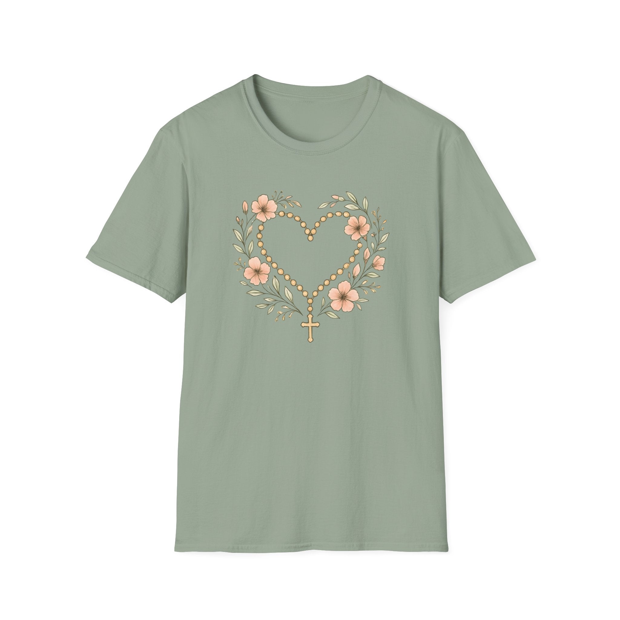 Floral Heart Rosary T-Shirt